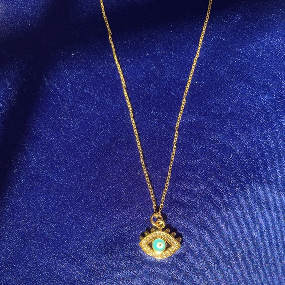 *New* 18K Gold Plated Evil Eye Cubic Zirconia Pendant Necklace Fine Jewelry 🧿 - Picture 5 of 11